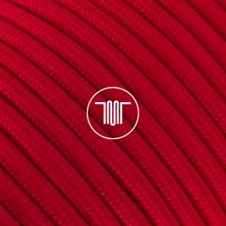 Picture of ROUND PVC CABLE 3X0,75 COV. POLYESTER RED 266