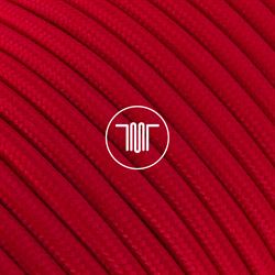 Picture of ROUND PVC CABLE 2X0,75 COV. POLYESTER RED 266