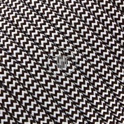 Picture of ROUND PVC CABLE 2X0,75 COV. POLYESTER ZIG-ZAG WHITE 490/BROWN 285