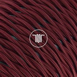 Picture of TWISTED CABLE 2X0,75 COV. POLYESTER BORDEAUX 2553