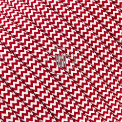 Immagine di CAVO PVC 2X0,75 RIV. POLIESTERE TIGRATO BIANCO 490/ROSSO 266