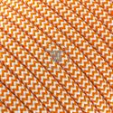 Picture of ROUND PVC CABLE 2X0,75 COV. POLYESTER ZIG-ZAG WHITE 490/ORANGE 309R