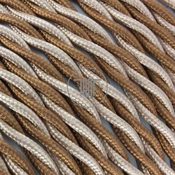 Immagine di CAVO TRECCIA PVC 2X0,75 RIV. RAYON HAVANA 669/NOCCIOLA 660